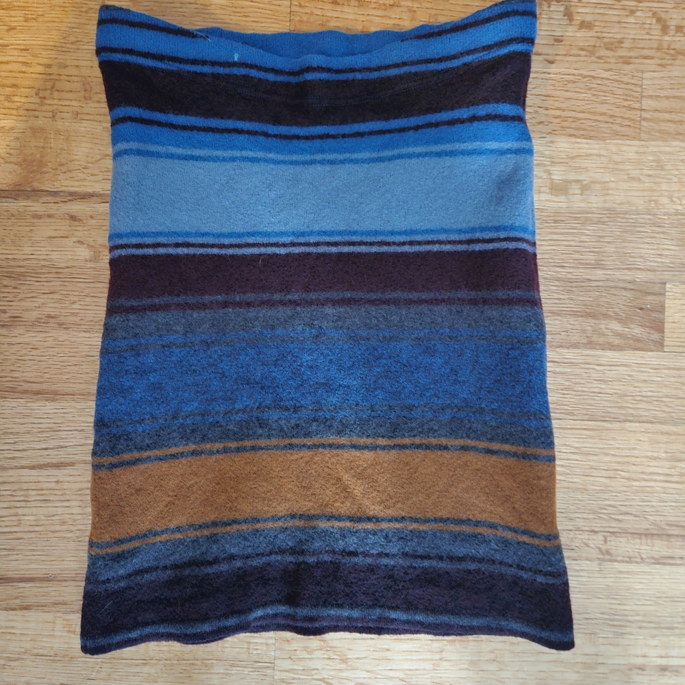 Toad&Co Blue And Maroon Wool Pencil Skirt